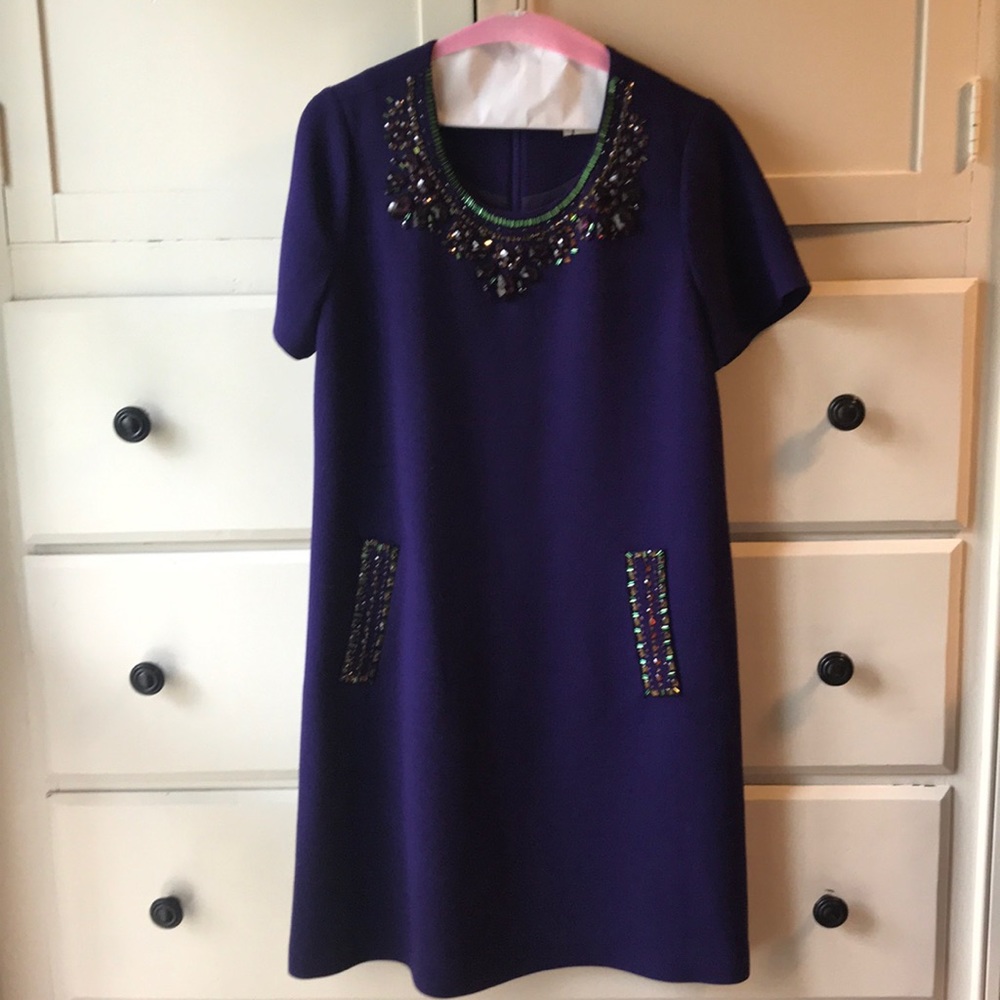 Kate Spade Jeweled Shift Dress size 6